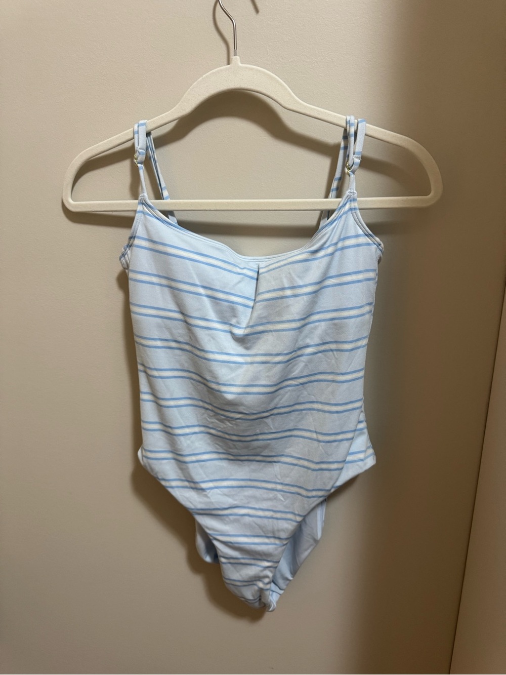 Monday Striped Light Blue & White One-Piece Swimsuit